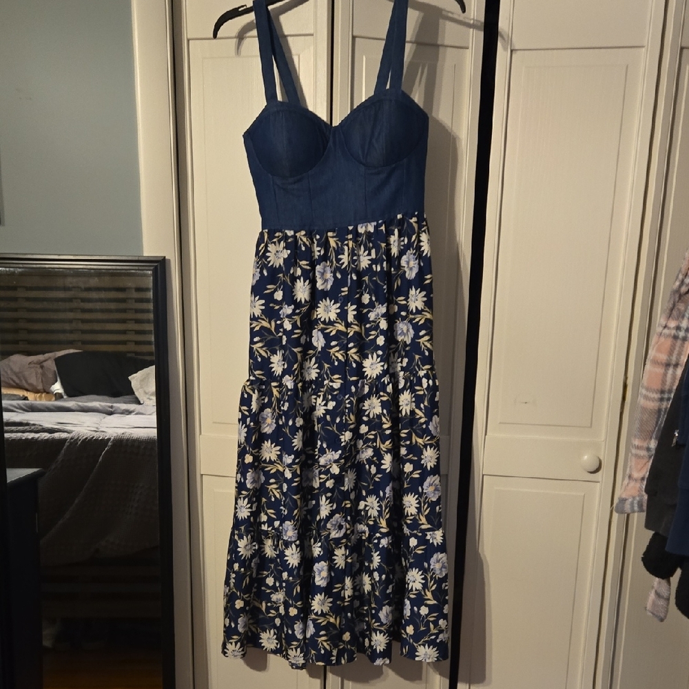 Floral Blue Dress